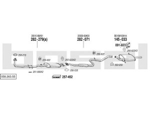 BOSAL 058.263.55 išmetimo sistema 
 Išmetimo sistema -> Išmetimo sistema, visa