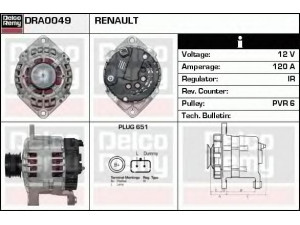 DELCO REMY DRA0049 kintamosios srovės generatorius 
 Elektros įranga -> Kint. sr. generatorius/dalys -> Kintamosios srovės generatorius
7711135504, 8200128429, 8200159642