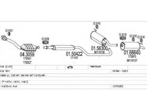 MTS C070262001202 išmetimo sistema 
 Išmetimo sistema -> Išmetimo sistema, visa