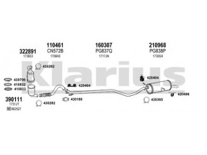 KLARIUS 631171E išmetimo sistema 
 Išmetimo sistema -> Išmetimo sistema, visa