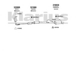 KLARIUS 391288E išmetimo sistema 
 Išmetimo sistema -> Išmetimo sistema, visa