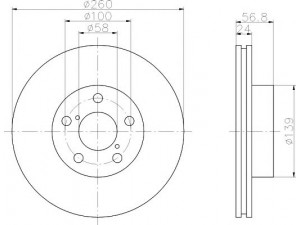 HELLA PAGID 8DD 355 105-321 stabdžių diskas 
 Stabdžių sistema -> Diskinis stabdys -> Stabdžių diskas
26300AE040, 26300AE090, 26310AA031