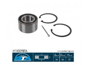 BTA H1X009BTA rato guolio komplektas 
 Ašies montavimas/vairavimo mechanizmas/ratai -> Rato stebulė/montavimas -> Rato guolis
1603195, 90510544, 90510544, 90510544