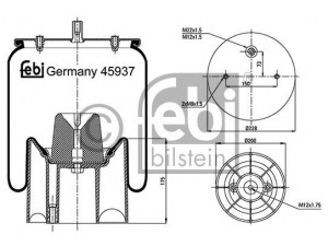 FEBI BILSTEIN 45937 dėklas, pneumatinė pakaba
016 512