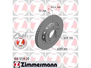 ZIMMERMANN 100.1239.20 stabdžių diskas 
 Dviratė transporto priemonės -> Stabdžių sistema -> Stabdžių diskai / priedai
4D0 615 601 B