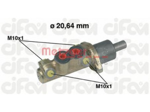 METZGER 202-039 pagrindinis cilindras, stabdžiai 
 Stabdžių sistema -> Pagrindinis stabdžių cilindras
4601.85, 9404601858, 95659534, 4601.85