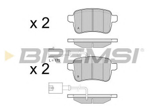 BREMSI BP3438 stabdžių trinkelių rinkinys, diskinis stabdys 
 Techninės priežiūros dalys -> Papildomas remontas
77365357, 71770092, 77365357