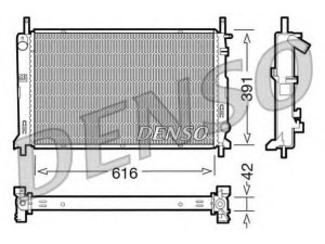 DENSO DRM10071 radiatorius, variklio aušinimas 
 Aušinimo sistema -> Radiatorius/alyvos aušintuvas -> Radiatorius/dalys
6899901, 93BBAD, 97BBAA
