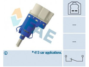 FAE 24848 stabdžių žibinto jungiklis 
 Stabdžių sistema -> Stabdžių žibinto jungiklis
1 224 326, 1 227 340, 1 677 533