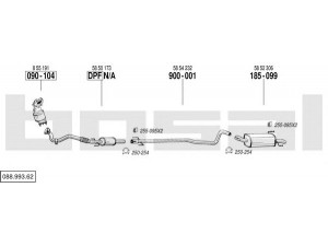 BOSAL 088.993.62 išmetimo sistema 
 Išmetimo sistema -> Išmetimo sistema, visa