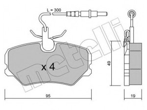 METELLI 22-0099-1 stabdžių trinkelių rinkinys, diskinis stabdys 
 Techninės priežiūros dalys -> Papildomas remontas
4251.07