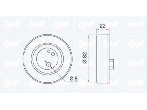 IPD 15-3215 įtempiklio skriemulys, paskirstymo diržas
BF5T19W629A, F87A6A228AA, 52251292