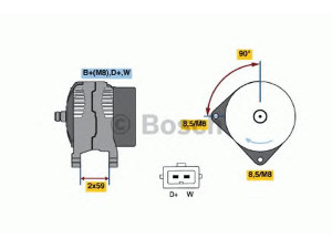 BOSCH 0 123 510 034 kintamosios srovės generatorius 
 Elektros įranga -> Kint. sr. generatorius/dalys -> Kintamosios srovės generatorius
1516632R, 028 903 018 C, 028 903 018 CX