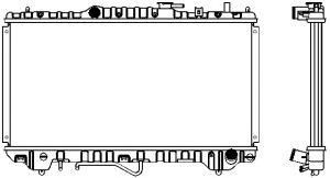 SAKURA  Automotive 1461-0261 radiatorius, variklio aušinimas