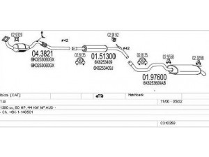 MTS C310358012024 išmetimo sistema 
 Išmetimo sistema -> Išmetimo sistema, visa