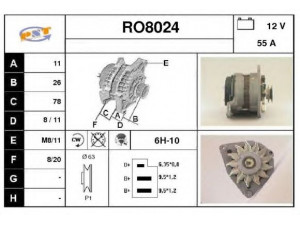SNRA RO8024 kintamosios srovės generatorius