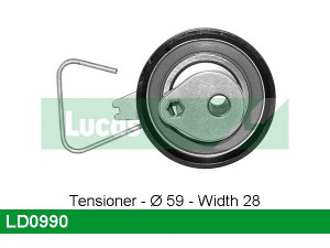 LUCAS ENGINE DRIVE LD0990 įtempiklio skriemulys, paskirstymo diržas