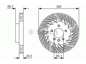 BOSCH 0 986 479 V03 stabdžių diskas 
 Stabdžių sistema -> Diskinis stabdys -> Stabdžių diskas
7P6 615 301 A