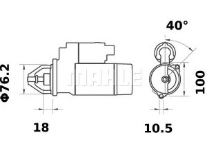 MAHLE ORIGINAL MS 115 starteris
5840 178 0, 5840 216 0