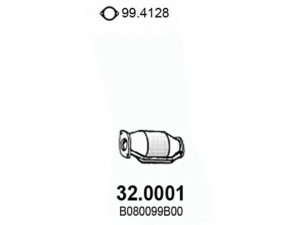 ASSO 32.0001 katalizatoriaus keitiklis 
 Išmetimo sistema -> Katalizatoriaus keitiklis
B080099B00