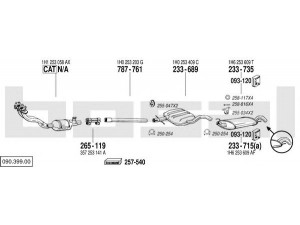 BOSAL 090.399.00 išmetimo sistema 
 Išmetimo sistema -> Išmetimo sistema, visa