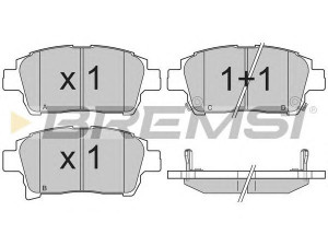 BREMSI BP3201 stabdžių trinkelių rinkinys, diskinis stabdys 
 Techninės priežiūros dalys -> Papildomas remontas
044650D020, 044650W050, 044650W080