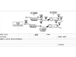 MTS C210514008287 išmetimo sistema 
 Išmetimo sistema -> Išmetimo sistema, visa