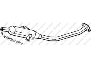 BOSAL 284-573 vidurinis duslintuvas 
 Išmetimo sistema -> Duslintuvas