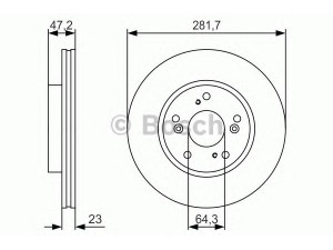 BOSCH 0 986 479 S47 stabdžių diskas 
 Stabdžių sistema -> Diskinis stabdys -> Stabdžių diskas
45251-S7A-N10, 45251-SCA-E00, 45251-SNV-H00