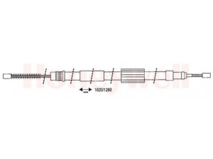 BENDIX 432684B trosas, stovėjimo stabdys 
 Stabdžių sistema -> Valdymo svirtys/trosai
4745F7, 9614573980, 4745F7, 96145739