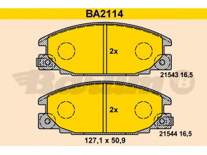 BARUM BA2114 stabdžių trinkelių rinkinys, diskinis stabdys 
 Techninės priežiūros dalys -> Papildomas remontas
8-94461-155-0, 16 05 825, 16 05 916