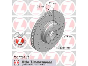 ZIMMERMANN 150.1280.52 stabdžių diskas 
 Stabdžių sistema -> Diskinis stabdys -> Stabdžių diskas
3411 1 161 372, 3411 1 164 973
