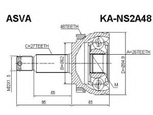 ASVA KA-NS2A48 jungčių komplektas, kardaninis velenas 
 Ratų pavara -> Sujungimai/komplektas
49591-1F410, 49591-1F800, 49500-2E750