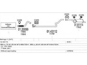 MTS C070519015646 išmetimo sistema 
 Išmetimo sistema -> Išmetimo sistema, visa