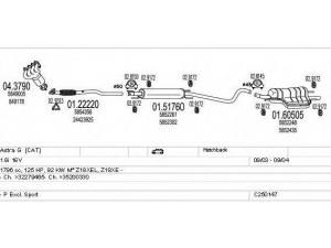 MTS C250147005266 išmetimo sistema 
 Išmetimo sistema -> Išmetimo sistema, visa