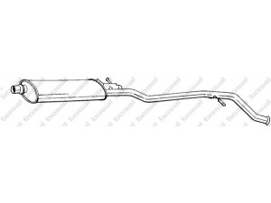 BOSAL 287-093 vidurinis duslintuvas 
 Išmetimo sistema -> Duslintuvas
1717.L3