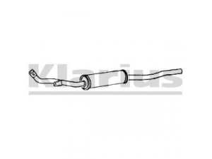 KLARIUS VW143B vidurinis duslintuvas
055253209AG, 055253209AH, 811253119H