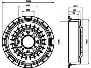 PAGID 62902 stabdžių būgnas 
 Stabdžių sistema -> Būgninis stabdys -> Stabdžių būgnas
11183502070, 21080350207000, 21083502070