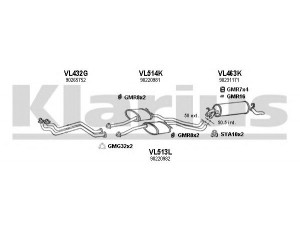 KLARIUS 390313U išmetimo sistema 
 Išmetimo sistema -> Išmetimo sistema, visa