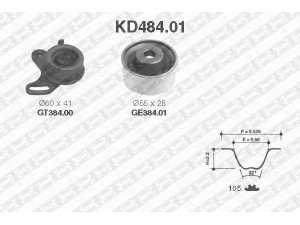 SNR KD484.01 paskirstymo diržo komplektas 
 Techninės priežiūros dalys -> Papildomas remontas
24410-22020, 24410-23050, 24410-26000