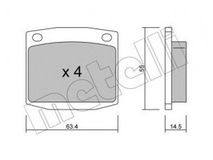 METELLI 22-0486-0 stabdžių trinkelių rinkinys, diskinis stabdys 
 Techninės priežiūros dalys -> Papildomas remontas
41060-U6725, 41060-W5626