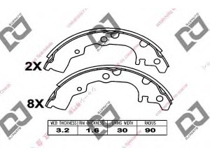 DJ PARTS BS1074 stabdžių trinkelių komplektas 
 Techninės priežiūros dalys -> Papildomas remontas
0449587603, 0449587703, 0449587703000