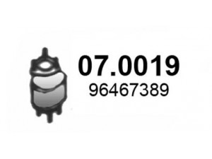 ASSO 07.0019 katalizatoriaus keitiklis 
 Išmetimo sistema -> Katalizatoriaus keitiklis
96467389