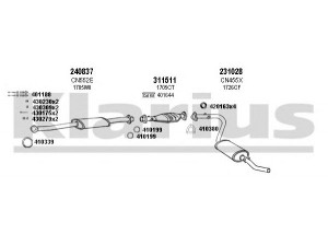 KLARIUS 330771E išmetimo sistema 
 Išmetimo sistema -> Išmetimo sistema, visa