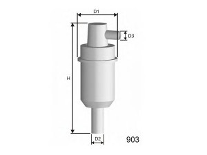 MISFAT E013 kuro filtras 
 Techninės priežiūros dalys -> Papildomas remontas
5008879, 0014776301, 0014776401