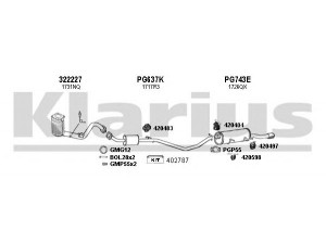 KLARIUS 631024U išmetimo sistema 
 Išmetimo sistema -> Išmetimo sistema, visa