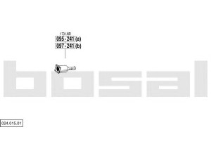 BOSAL 024.015.01 išmetimo sistema 
 Išmetimo sistema -> Išmetimo sistema, visa