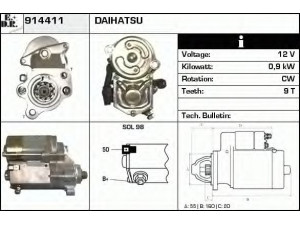 EDR 914411 starteris 
 Elektros įranga -> Starterio sistema -> Starteris