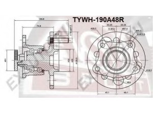 ASVA TYWH-190A48R rato stebulė 
 Ašies montavimas/vairavimo mechanizmas/ratai -> Rato stebulė/montavimas -> Rato stebulė
42450-20020