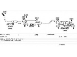 MTS C250933010508 išmetimo sistema 
 Išmetimo sistema -> Išmetimo sistema, visa